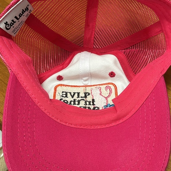 Cat Lady Trucker Mesh Hat Pink "Live in the Meow" - Picture 3 of 5